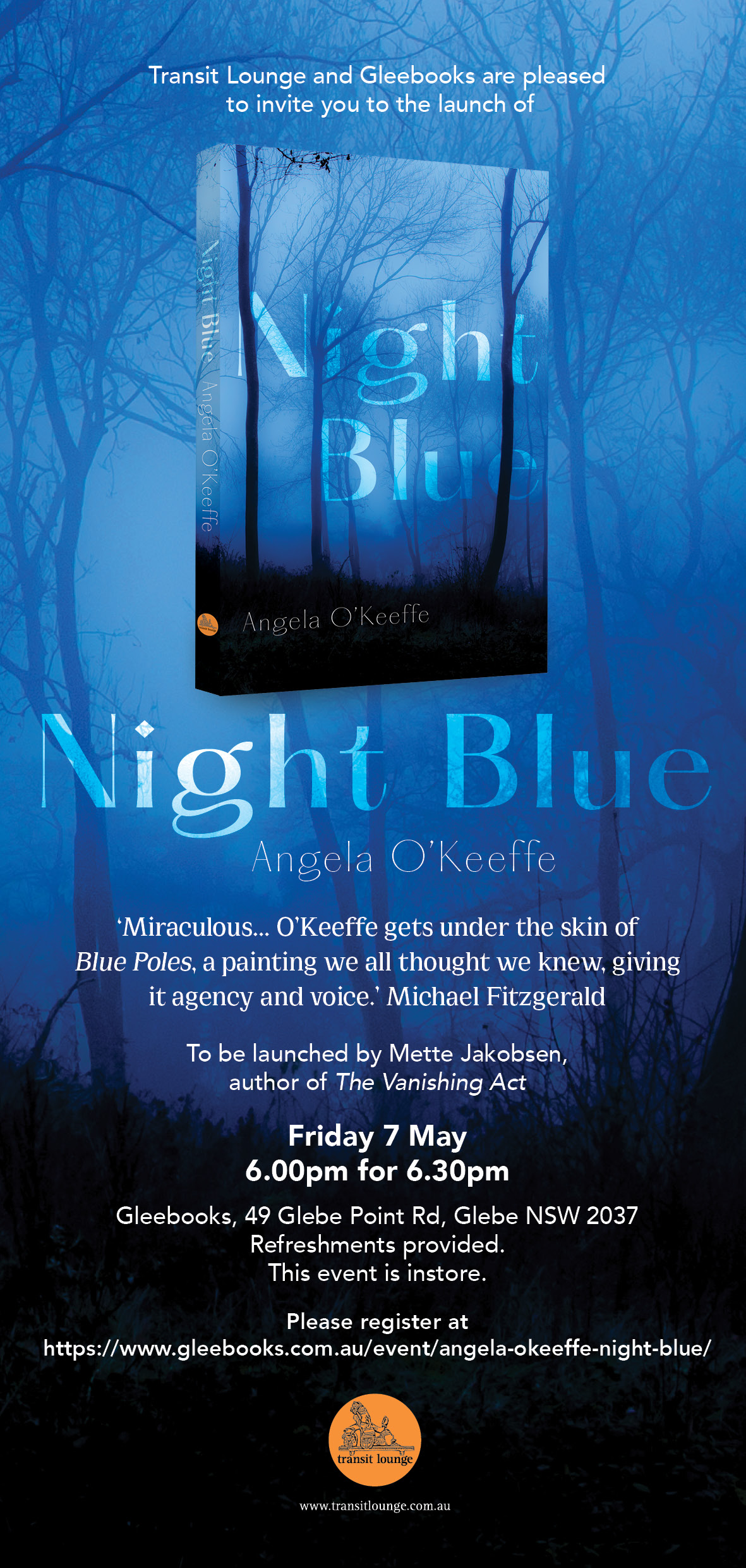 Sydney Launch of Night Blue by Angela O'Keeffe